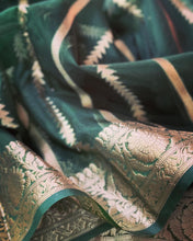 Load image into Gallery viewer, DP-W16305 Green Kora sari
