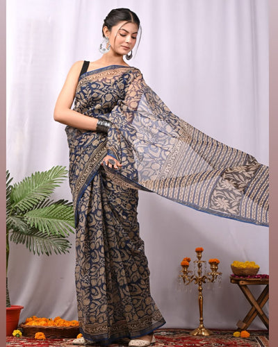 IT-X14327 Blue Kota saree