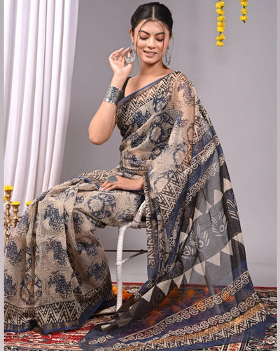 IT-X14330 Cream Kota saree