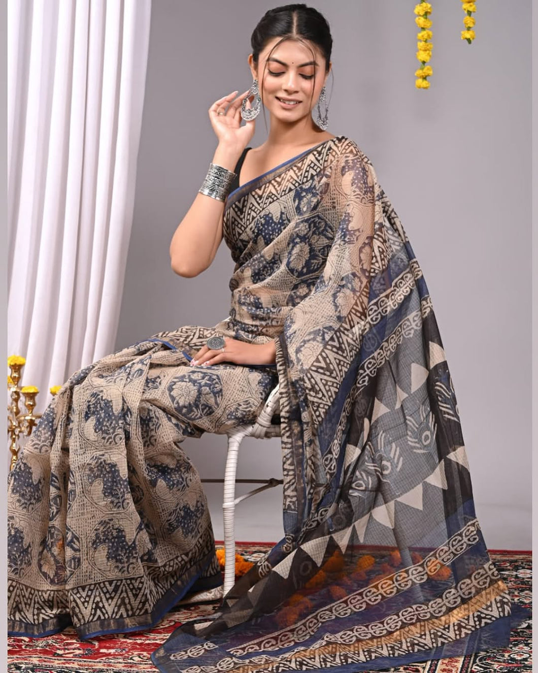 IT-X14330 Cream Kota saree