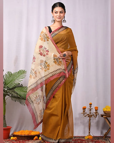 IT-X14332 Mustard Kota saree