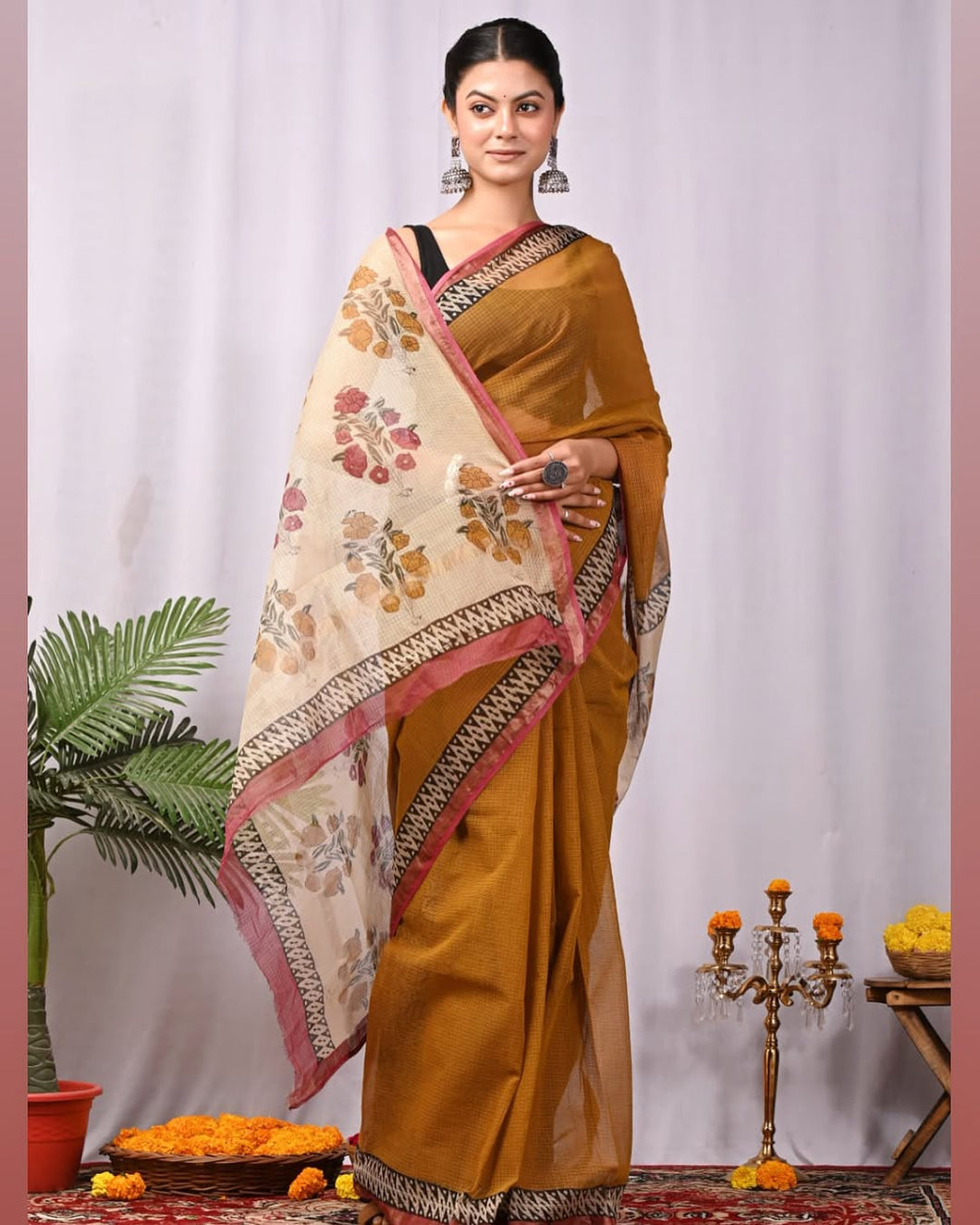 IT-X14332 Mustard Kota saree