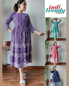 IT-X23426 Block print Kurthi