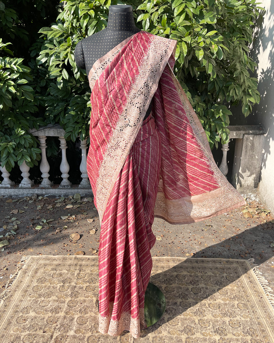 IT-V10858 Ruby Pink Cutwork