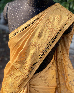 IT-V15815 Mustard CutWork