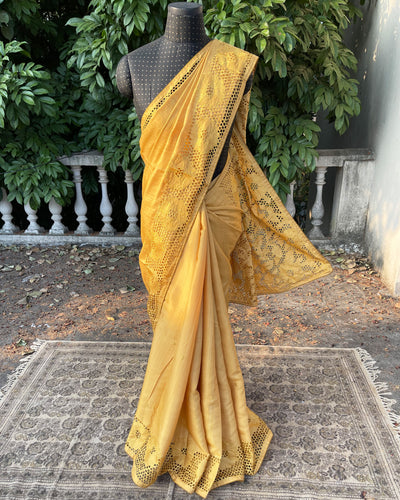 IT-V15815 Mustard CutWork