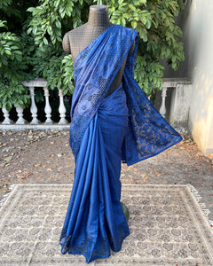 IT-V15817 Blue CutWork