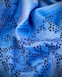 IT-V15817 Blue CutWork