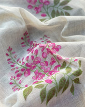 Load image into Gallery viewer, IT-V15895 Cream &amp; Pink Linen Saree