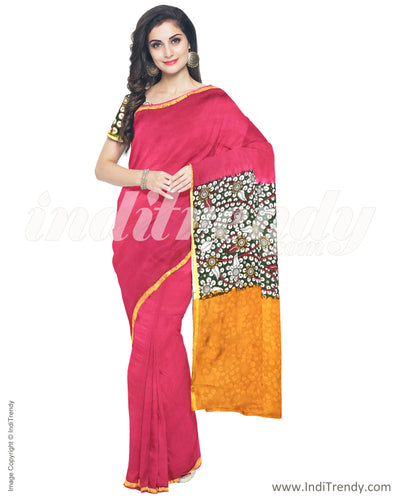 IMR-9814 Pink Kalam Sari