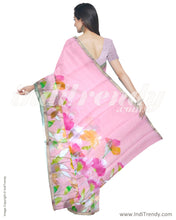 Load image into Gallery viewer, ITR-1273 - Pink &amp; Multi Blended Tussar Saree