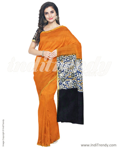 IMR-19821 Mustard Kalam Sari