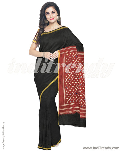 IMR-9831 Black Ikkat Sari