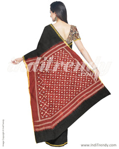 IMR-9831 Black Ikkat Sari