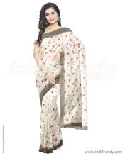 Load image into Gallery viewer, IMS-13029 - Beige &amp;  Faux Linen Saree