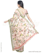 Load image into Gallery viewer, IMS-13229 - Pink &amp;  Faux Linen Saree