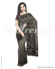 Load image into Gallery viewer, ITS-14095 - Grey &amp;  Blended Tussar Saree