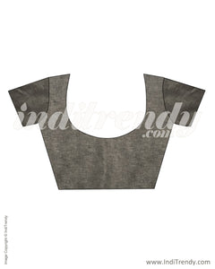 ITS-14095 - Grey &  Blended Tussar Saree