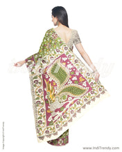 Load image into Gallery viewer, ITS-14751 - Green &amp; Pink Pure Silk Saree