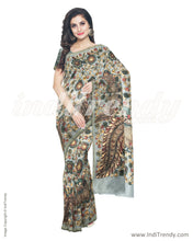 Load image into Gallery viewer, ITS-20035 Grey Blue Chanderi Saree
