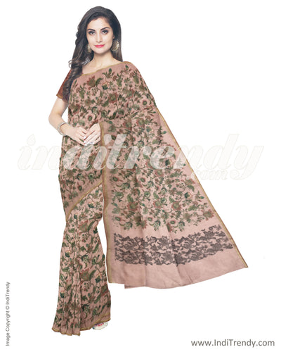 ITS-20041 Peach Chanderi Saree