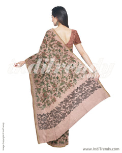 ITS-20041 Peach Chanderi Saree