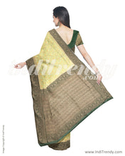 Load image into Gallery viewer, ITS-20067 - Parrot Green &amp;  Faux Chanderi Saree