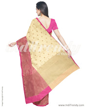 Load image into Gallery viewer, IMR-28237 - Beige &amp; Pink Synthetic Silk Saree