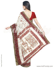 Load image into Gallery viewer, IMS-13028 - Beige &amp; Faux Linen Saree