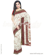Load image into Gallery viewer, IMS-13028 - Beige &amp; Faux Linen Saree